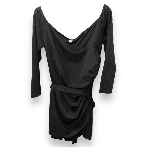 NEW Black Off-the-Shoulder Poplin Style Dress Women’s Plus Size 3XL - Picture 7 of 8